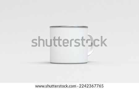 Isolated Front Mug 3d Rendering