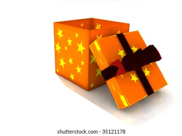 isolated gift box - 3d render illustration on white