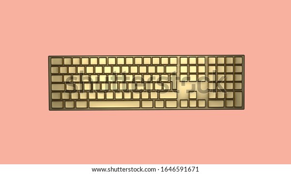 pink and gold keyboard