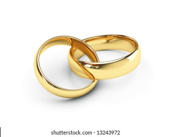 isolated gold wedding rings - Powered by Shutterstock