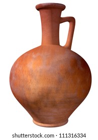 Isolated Illustration Of An Ancient Roman Wine Jug