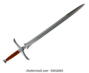 Isolated illustration of a foreboding Norman battle sword