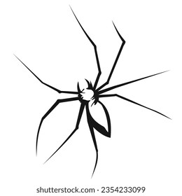 Isolated image of a large spider on a png file at transparent background. Royalty high-quality free stock photo image of black silhouette of tarantula spider. Dangerous insect