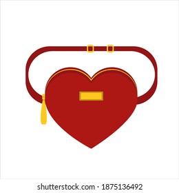 
Isolated Image Of Red Fanny Pack In Heart Shape