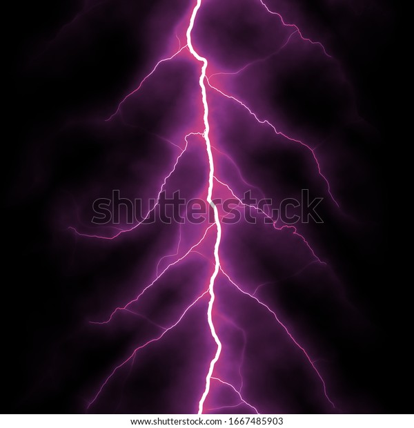 Isolated Lightning Bolt On Black Background Stock Illustration 1667485903