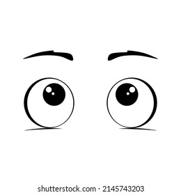 Isolated Look Eyes Cartoon Eyes Illustration Stock Illustration ...