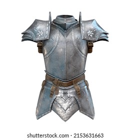 Isolated Medieval Suit Of Armour 3d illustration