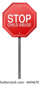 Isolated Metaphor Sign with Stop Child Abuse