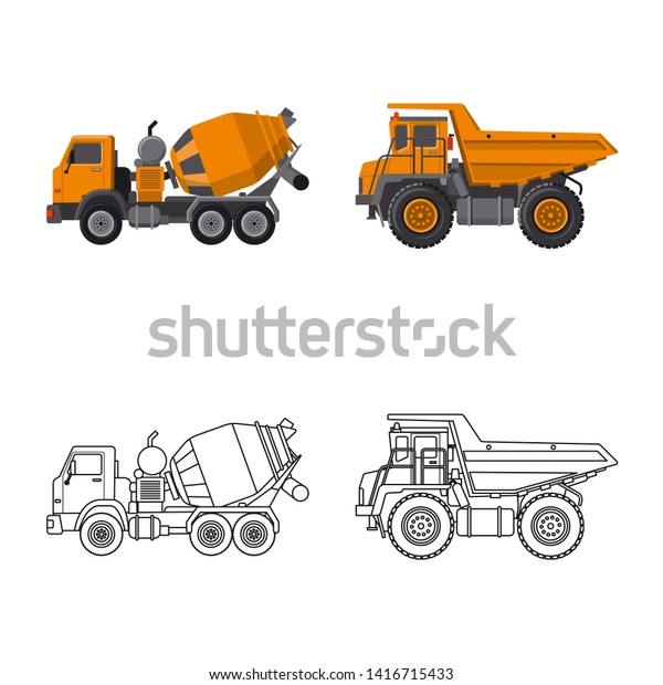 Isolated object of build\
and construction symbol. Collection of build and machinery bitmap\
icon for stock.