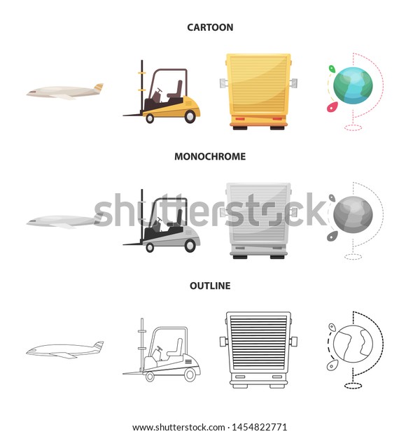 Isolated object of goods and cargo icon.\
Set of goods and warehouse bitmap icon for\
stock.