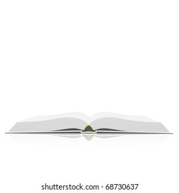 Isolated Open Book On White Background