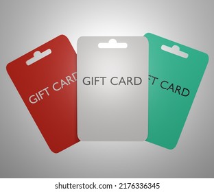 Isolated Plain Voucher Gift Card  3d Rendering