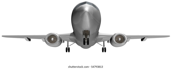 Isolated plane taking off