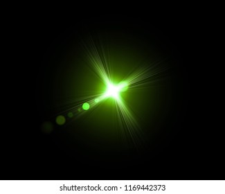 Isolated Realistic Lens Flare Visual Effect Stock Illustration ...