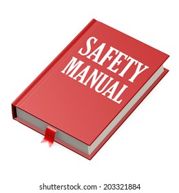 Isolated Red Book With Safety Manual