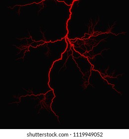 Isolated Red Electrical Lightning Strike Visual Stock Illustration  1119949052 | Shutterstock