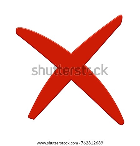 Isolated red X Icon