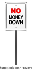 Isolated Road Sign Metaphor With 