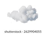 Isolated soft white cloud, 3d rendering. 3D illustration.