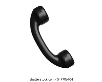 Isolated Telephone Handset. 3D Render