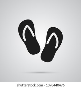 Isolated Thongs Icon Symbol On Clean Background.  Flip Flop Element In Trendy Style.