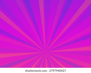 Isolated vibrant radial light rays gradient with pink, purple, and blue hues spreading outward from center on white background.