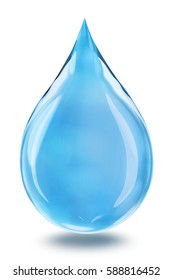 Isolated Water Drop,3d Rendering