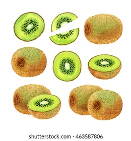 Isolated Watercolor Kiwi