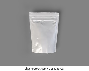 Isolated White Pouch Bag With Solid Background