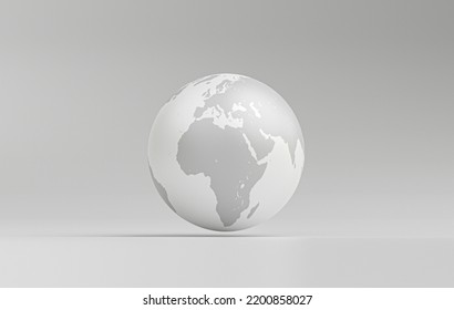 Isolated Of White World On White Background ,Element Of This Image From NASA And 3d Render.