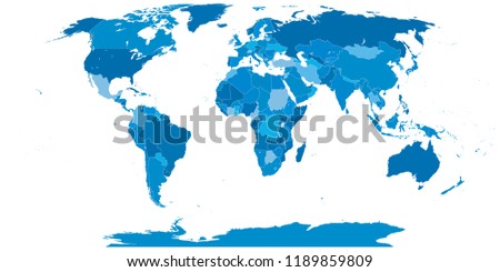  Isolated World map
