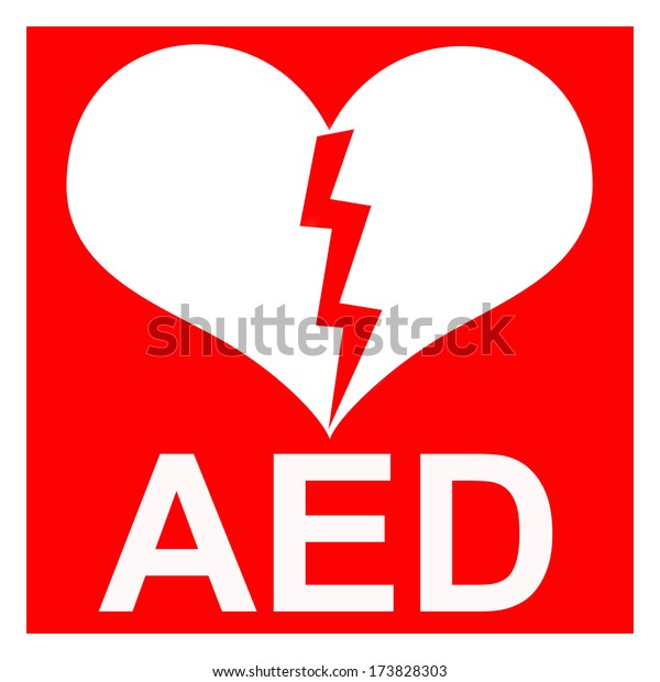 Isolation Red Aed Symbol Indicate That のイラスト素材