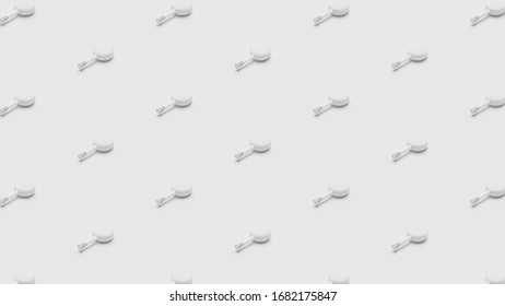 Isometric 3D rendering Air blower camera with brush pattern grayscale monochrome, Beginner photography concept poster and social banner horizontal design illustration isolated on grey background