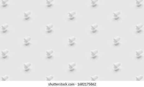 Isometric 3D rendering Lens Fix with Hood pattern grayscale monochrome, Beginner photography concept poster and social banner horizontal design illustration isolated on grey background