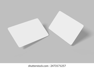 isometric business card for mockup