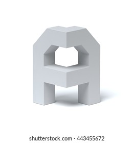 Isometric Font Letter A 3d Rendering