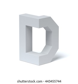 Isometric Font Letter D 3d Rendering