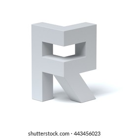 Isometric Font Letter R 3d Rendering