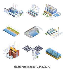 Isometric Images Set Different Types Electricity Stock Vector (Royalty ...