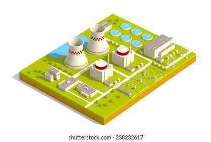 Isometric Nuclear Power Facility