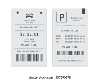 Isometric Set Of Parking Tickets. Flat Illustration Icon For Web