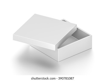 Realistic White Package Cardboard Box Opened Stock Vector (Royalty Free ...