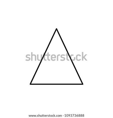 isosceles triangle icon. Element of geometric figure for mobile concept and web apps. Thin line isosceles triangle icon can be used for web and mobile on white background