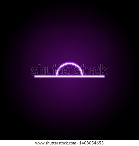 isosceles triangle neon icon. Elements of geometric figures set. Simple icon for websites, web design, mobile app, info graphics on dark gradient background