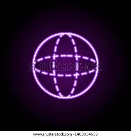 isosceles triangle neon icon. Elements of geometric figures set. Simple icon for websites, web design, mobile app, info graphics on dark gradient background