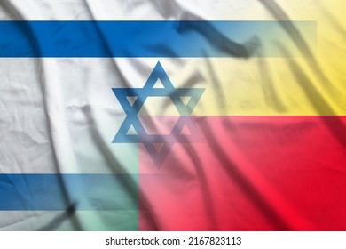 Israel and Benin official flag transborder negotiation BEN ISR symbol country Benin Israel patriotism. 3d image