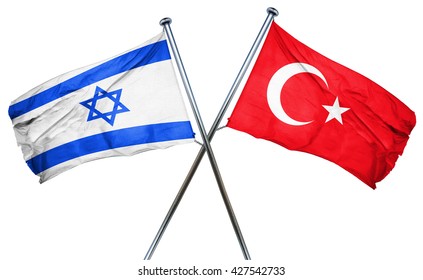 Israel Flag  Combined With Turkey Flag