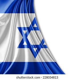 Israel Flag And White Background