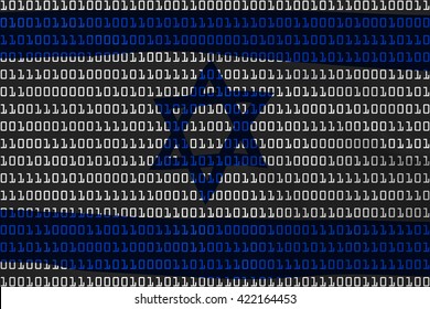 Israeli Technology Concept - Flag Of Israel In Binary Code - 3D Illustration