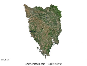 Istria, Croatia Map (3D Illustration)